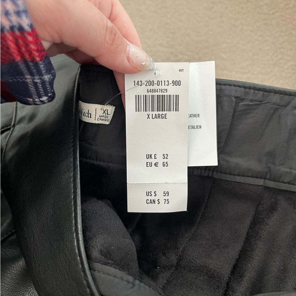 Abercrombie & Fitch Vegan Leather Pleated Skirt WITH TAGS